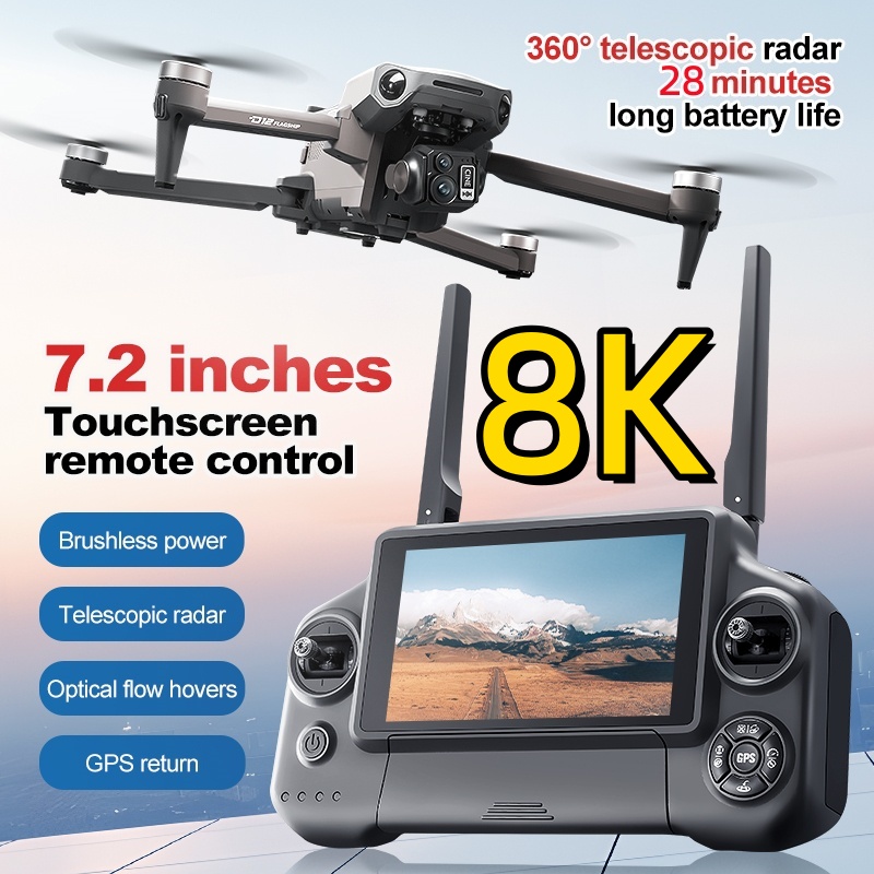 Fpv Brushless Rc Drone 4K - Drone RC con Gimbal a 3