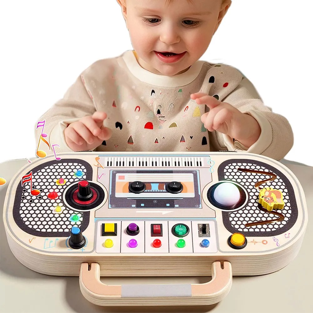 Montessori Wooden Busy Board Toddler - Giocattoli per bambini Montessori Giocattoli sensoriali