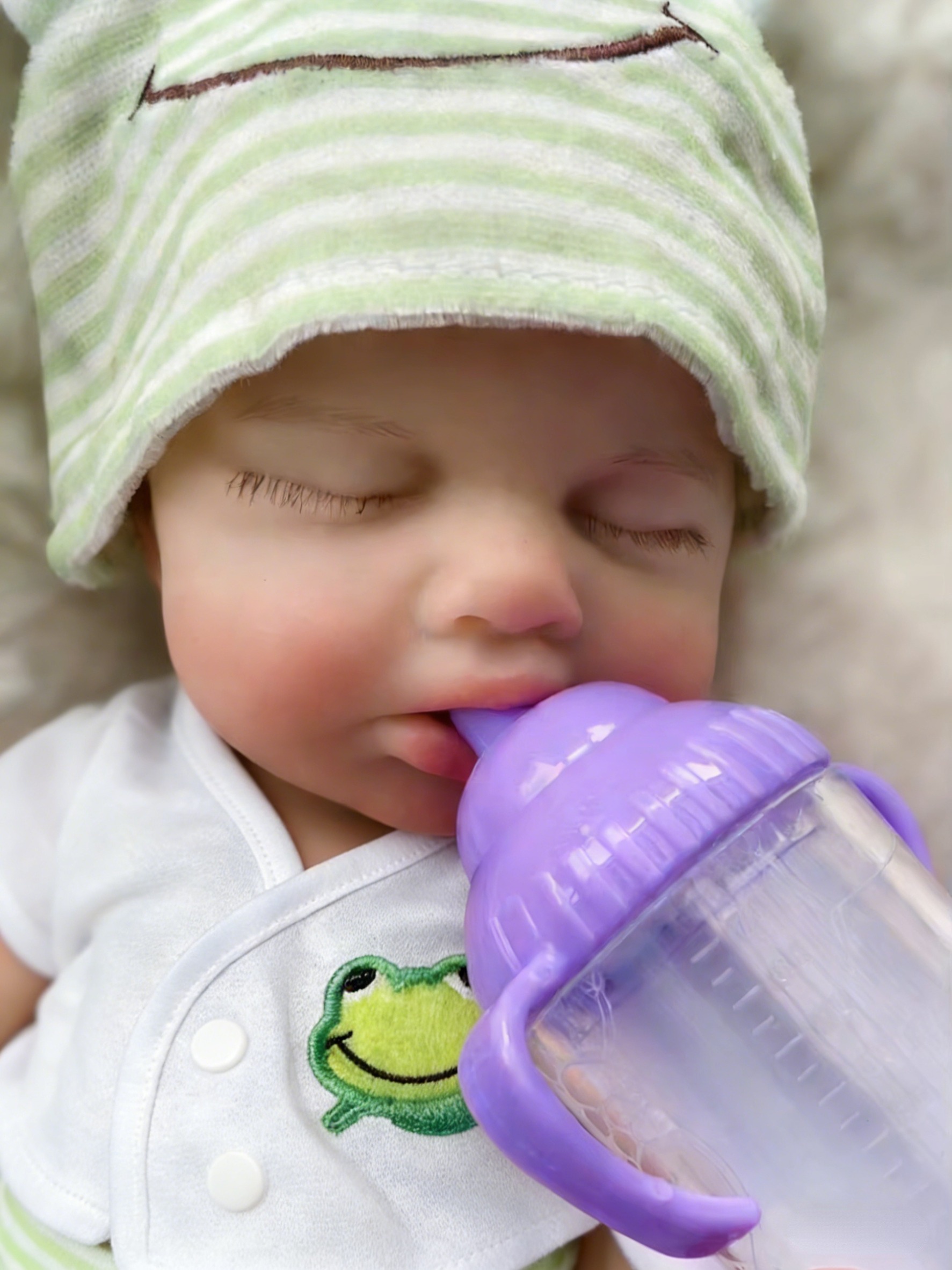 Reborn Baby Doll Silicone Realistic - OtardDolls Loulou Bambola Reborn con bocca