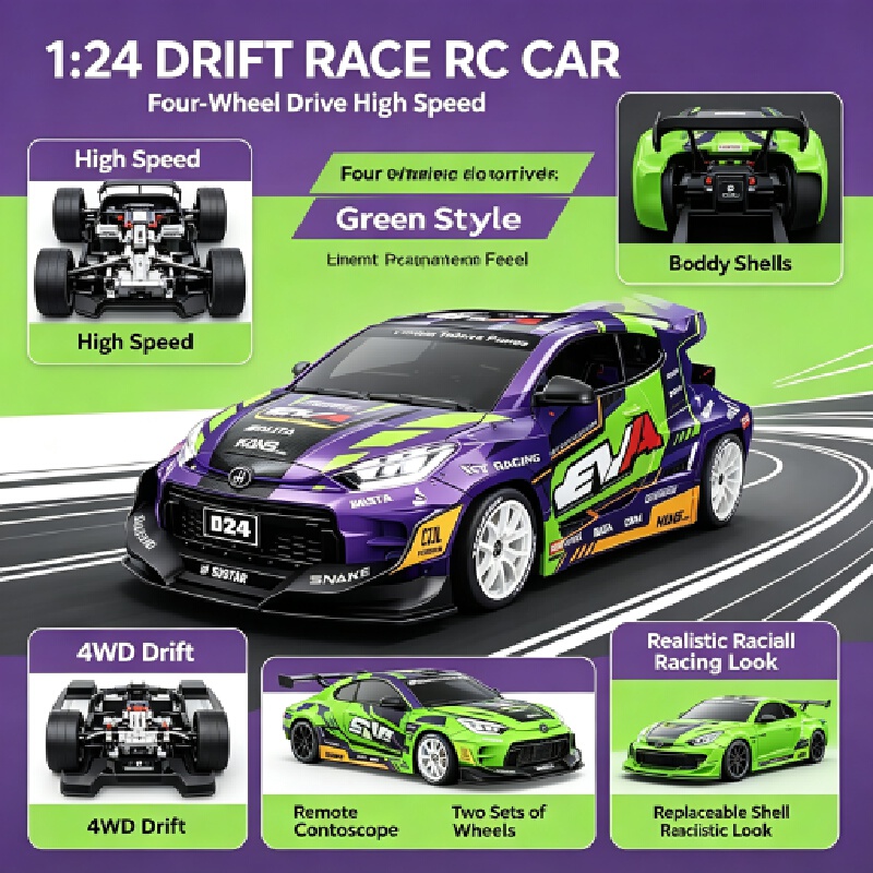Rc Drift Car 1 24 Scale 4Wd - Hongxing Nuova D24 Auto RC da