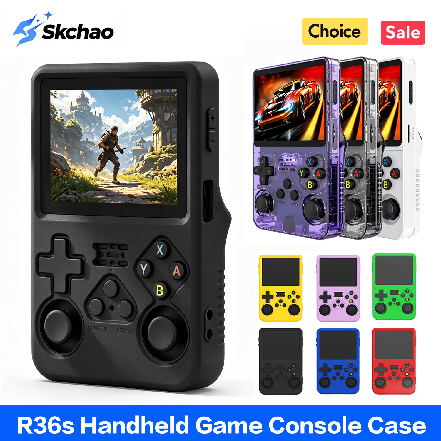 Retro Handheld Game Console R36S - Custodia Protettiva in Silicone Morbido a