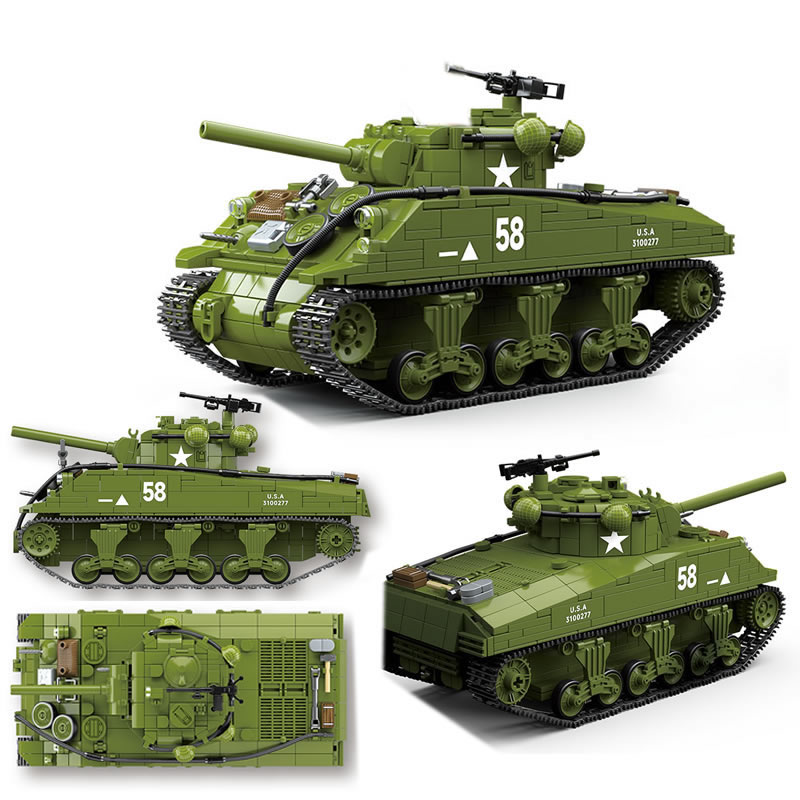 Lego Compatible Military Tank - Nuova Seconda Guerra Mondiale Armi Militari