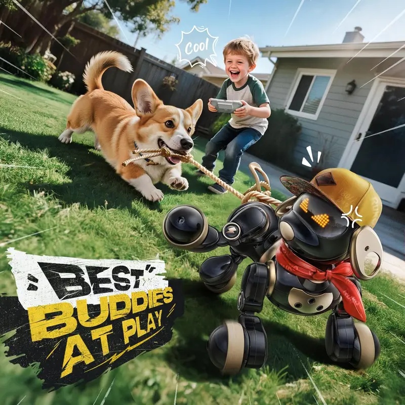 Remote Control Toys - Giocattolo Robot Cane Intelligente con Telecomando,