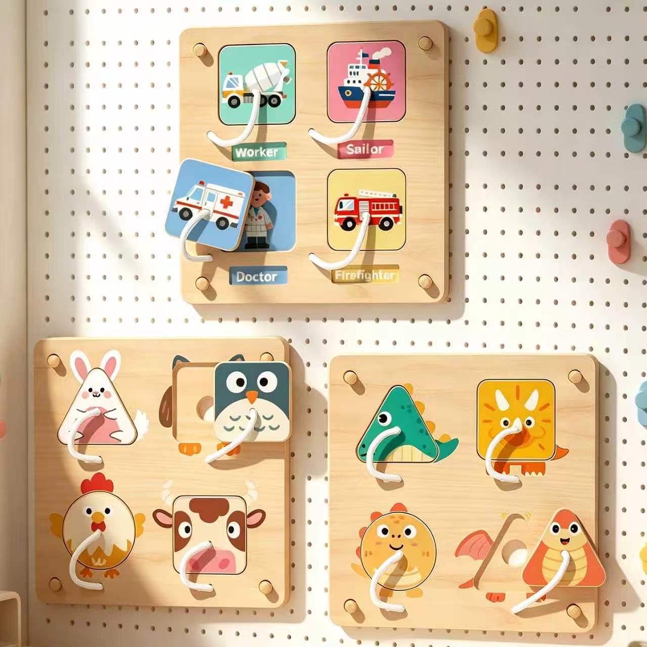 Montessori Wooden Busy Board Toddler - Tavola delle Attività in Legno Montessori,