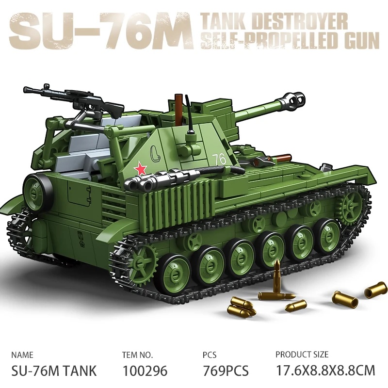 Lego Compatible Military Tank - Kit di Costruzione del Caccia Carri