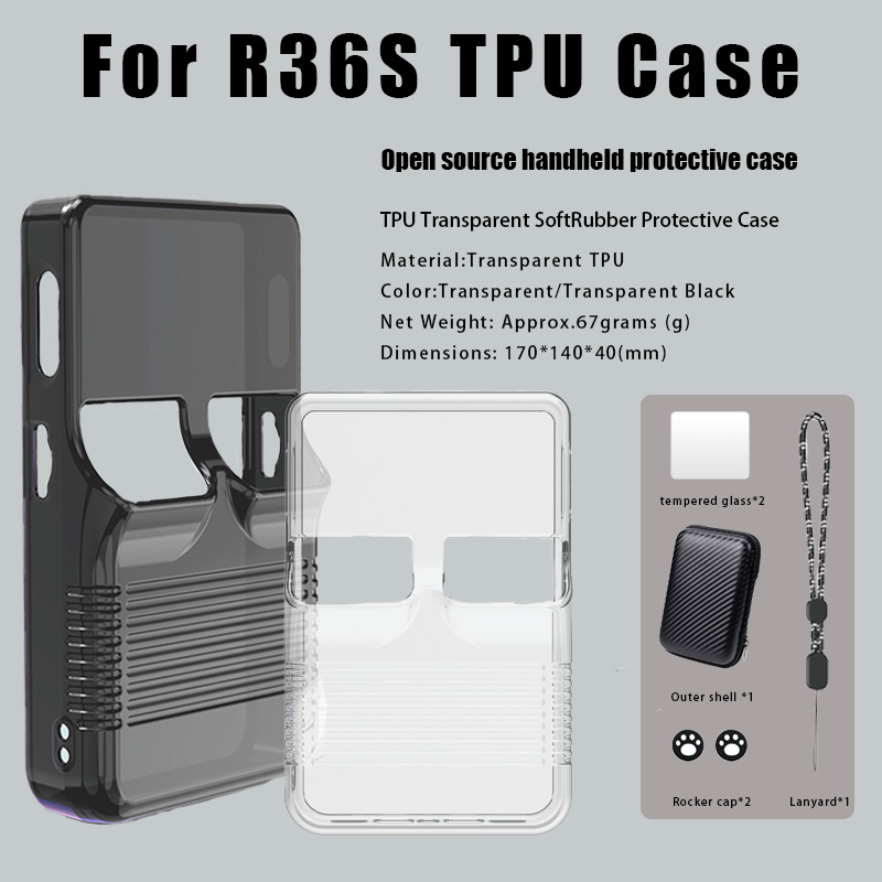 Retro Handheld Game Console R36S - Nuova custodia protettiva portatile open source