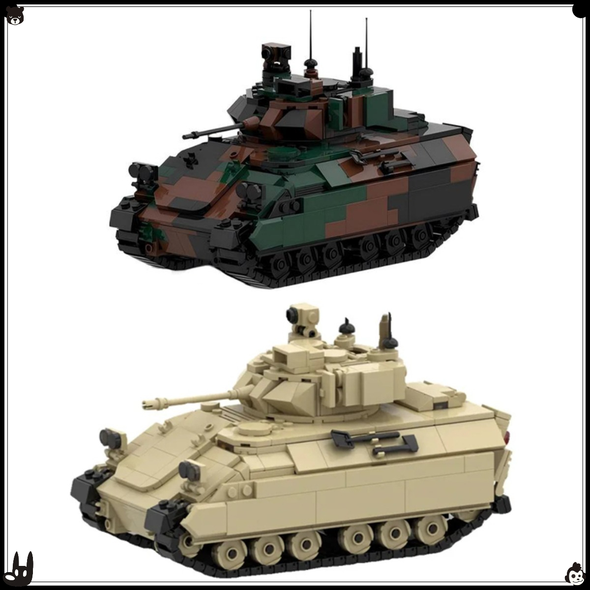 Lego Compatible Military Tank - MOC Serie Militare Tracked Veicolo Da