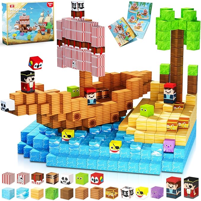 Magnetic Building Tiles Set 100Pcs - Blocchi magnetici - Set mondiale di