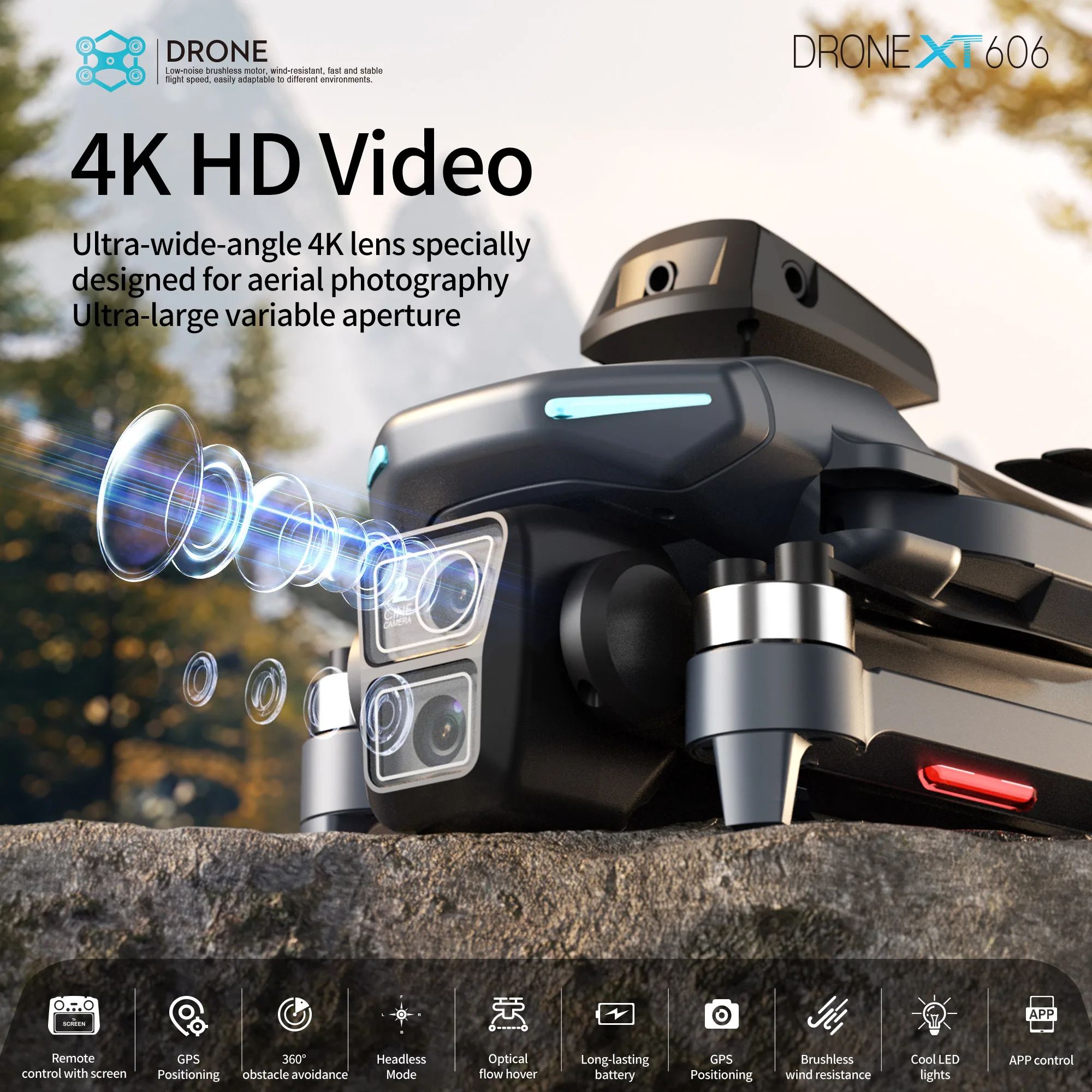 Drone Originale XT606 Professi - Fpv Brushless Rc Drone 4K recensione e prezzo