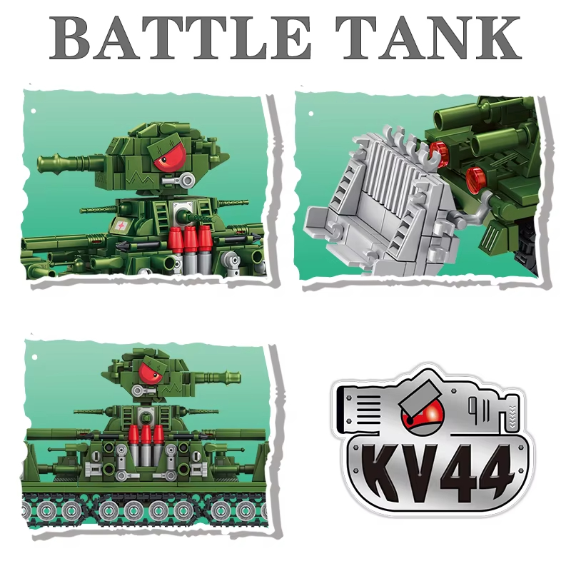Tank World Cartoon Model Muild - Lego Compatible Military Tank recensione e prezzo