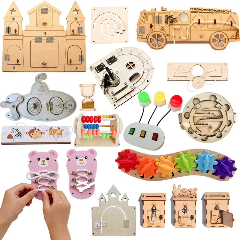 DIY Montessori Busy Board Acce - Montessori Wooden Busy Board Toddler recensione e prezzo