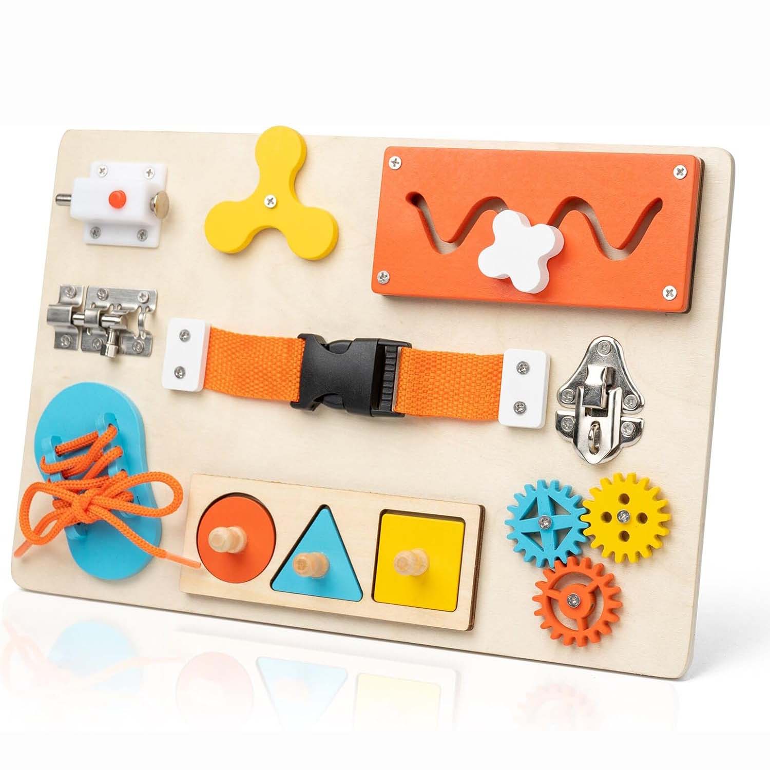 Tavola occupata Montessori per - Montessori Wooden Busy Board Toddler recensione e prezzo