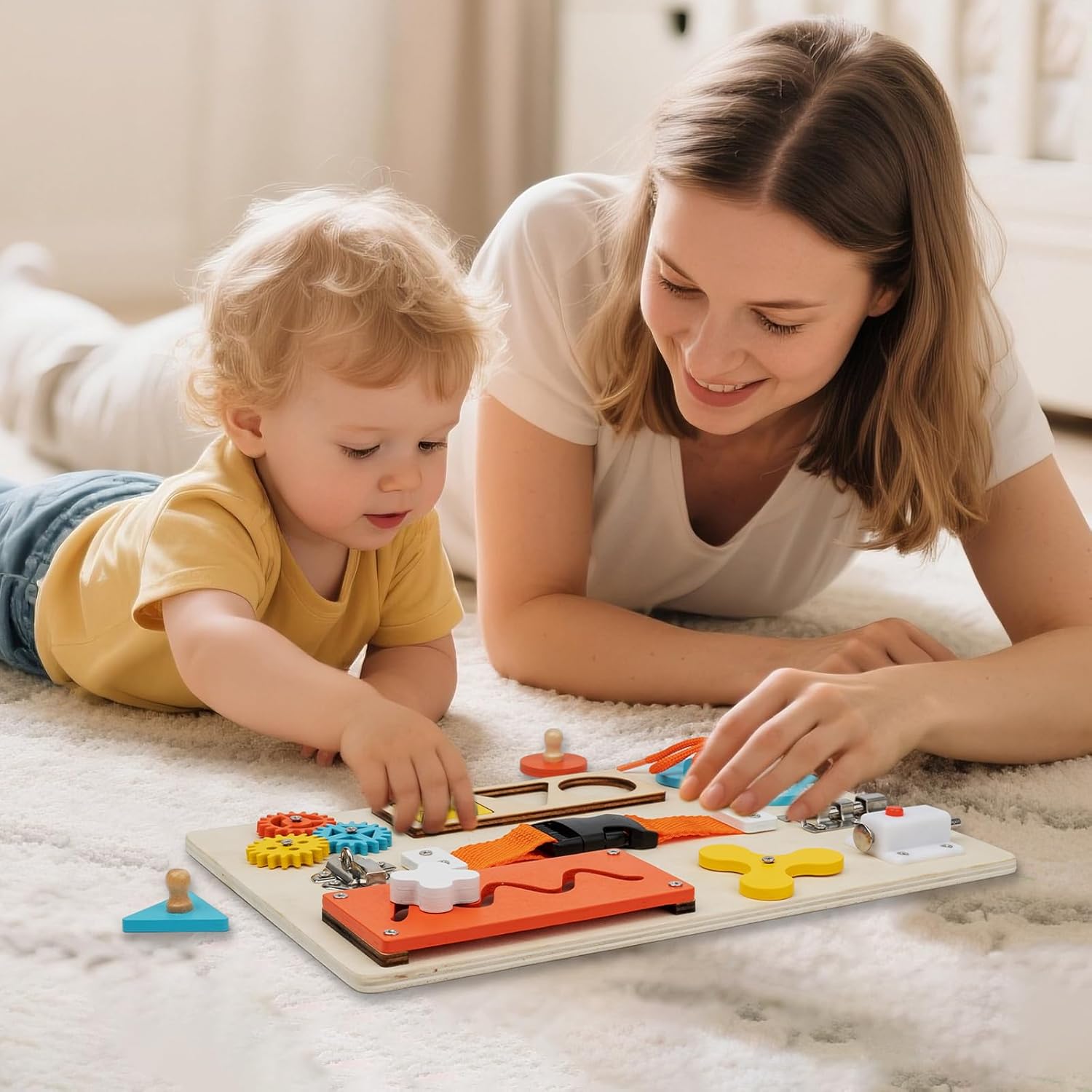 Tavola occupata Montessori per - Montessori Wooden Busy Board Toddler recensione e prezzo