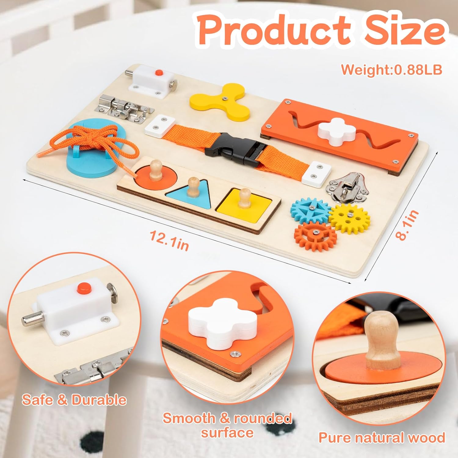 Tavola occupata Montessori per - Montessori Wooden Busy Board Toddler recensione e prezzo