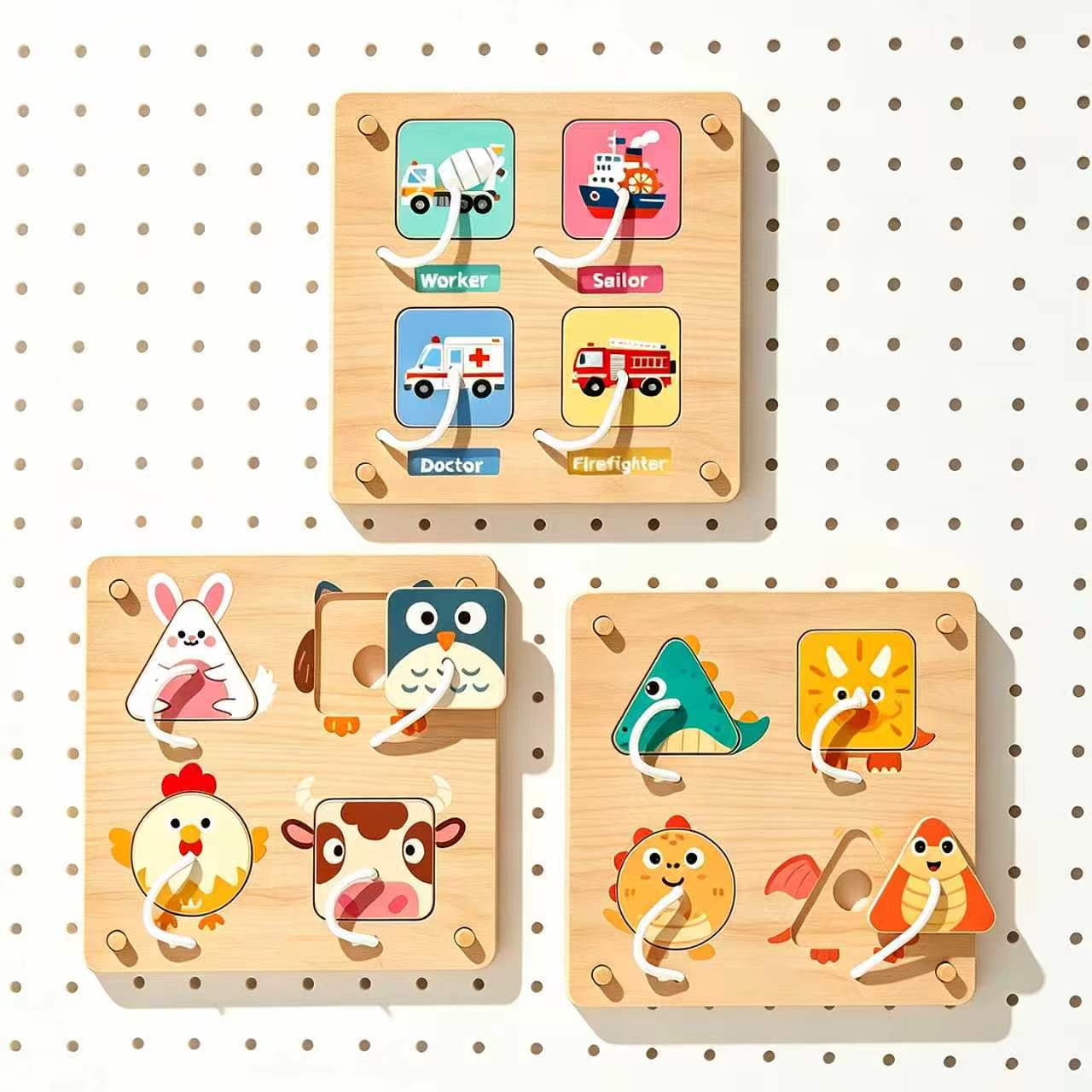 Tavola delle Attività in Legno - Montessori Wooden Busy Board Toddler recensione e prezzo