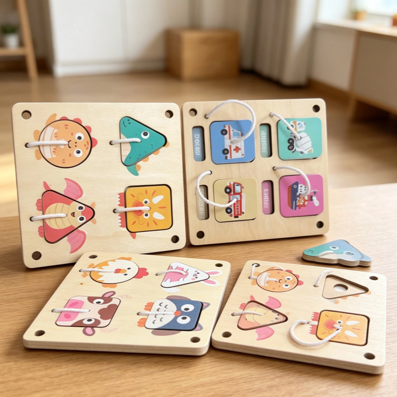 Tavola delle Attività in Legno - Montessori Wooden Busy Board Toddler recensione e prezzo