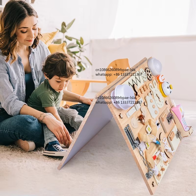 Tavola delle Attività Montesso - Montessori Wooden Busy Board Toddler recensione e prezzo