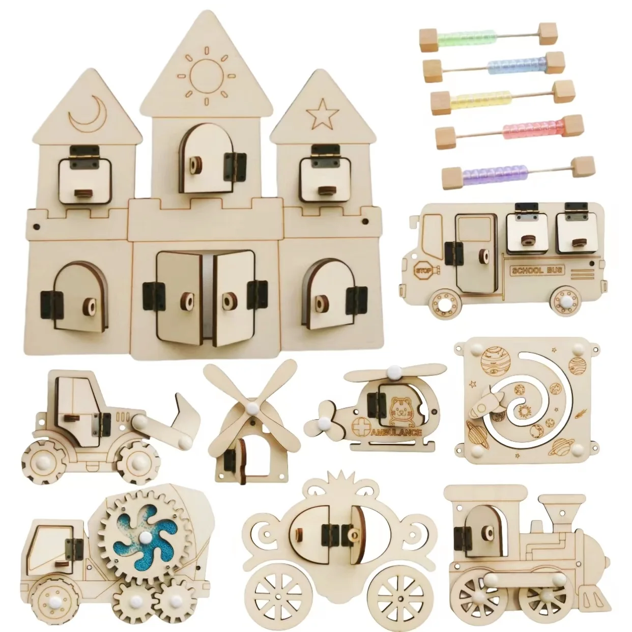 Montessori Tavola occupata Acc - Montessori Wooden Busy Board Toddler recensione e prezzo
